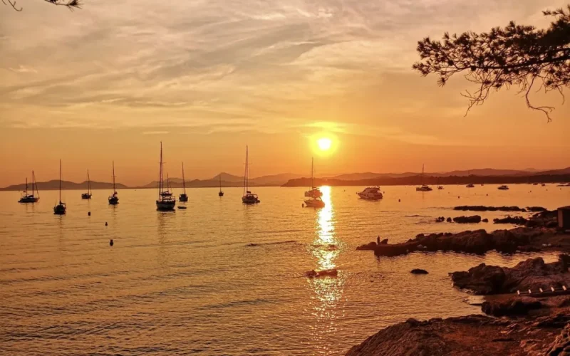 Coucher de soleil plages Bormes les Mimosas