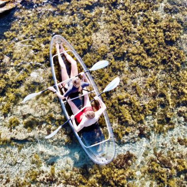 Excursion en paddle transparent