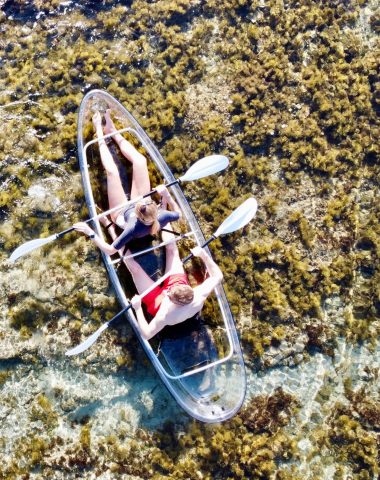 Excursion en paddle transparent