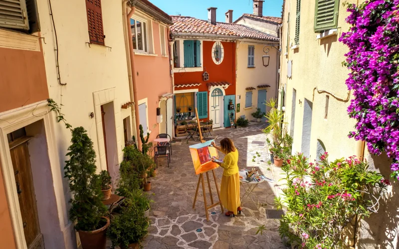 Artiste peintre village de Bormes les Mimosas