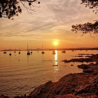 Coucher de soleil plages Bormes les Mimosas