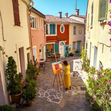 Artiste peintre village de Bormes les Mimosas